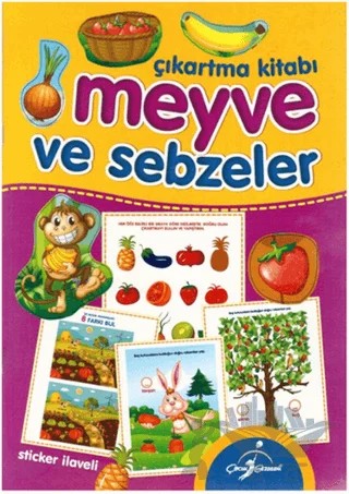 Meyve ve Sebzeler - Çıkartma Kitabı – Kolektif – Çocuk Gezegeni kitap kapağı