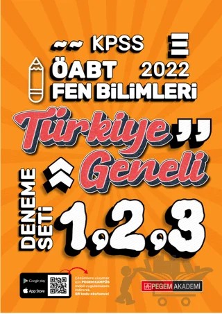 2022 KPSS ÖABT Fen Bilimleri 1-2-3 (3'lü Deneme) – Kolektif – Pegem Akademi Yayıncılık kitap kapağı