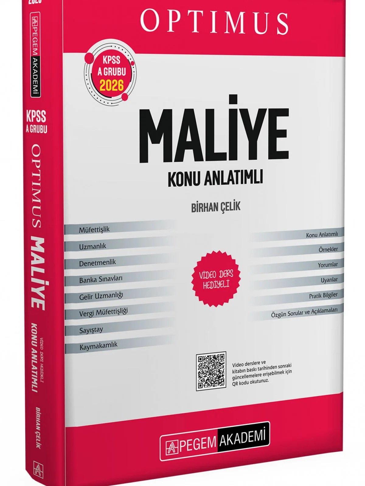 KPSS A Grubu Optimus Maliye Konu Anlatımı – Kitap İçerisinde Aktivasyon Kodu İle Aktif Edilen Video Ders İçerikleri İle – Pegem Akademi Yayıncılık kitap kapağı
