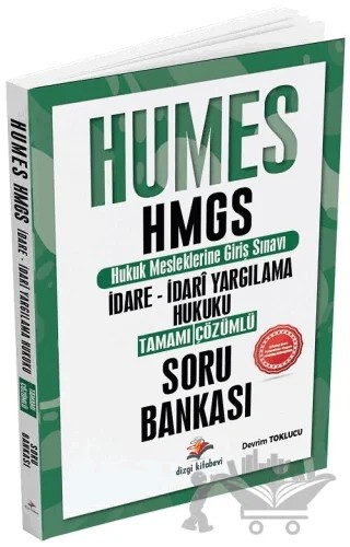 HUMES HMGS İdare - İdari Yargılama Hukuku Soru Bankası Çözümlü – Devrim Toklucu – Dizgi Kitap kitap kapağı