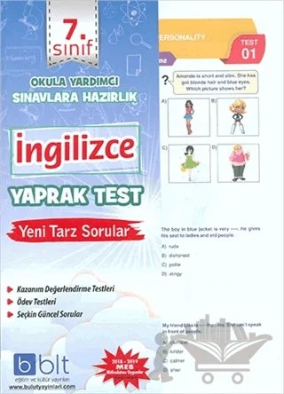 7. Sınıf İngilizce Yaprak Test – Kolektif – Bulut Eğitim ve Kültür Yayınları kitap kapağı