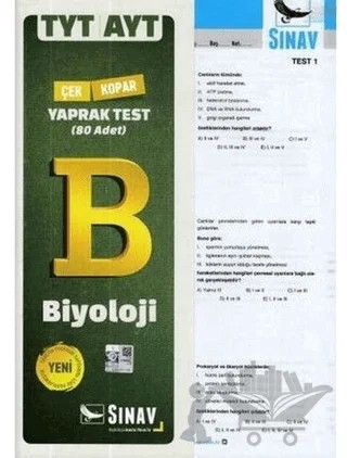 TYT AYT Biyoloji Yaprak Test – Kolektif – Sınav Yayınları kitap kapağı