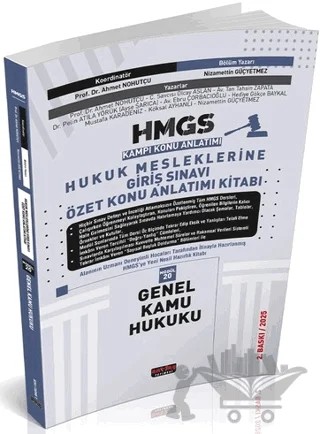 HMGS Özet Konu Anlatımı Genel Kamu Hukuku – Nizamettin Güçyetmez – Savaş Yayınevi kitap kapağı