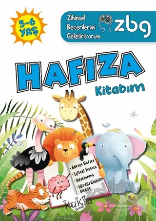 ZBG 5-6 Yaş Hafıza Kitabım - Zihinsel Becerilerimi Geliştiriyorum – Buçe Dayı – Kukla Yayınları kitap kapağı