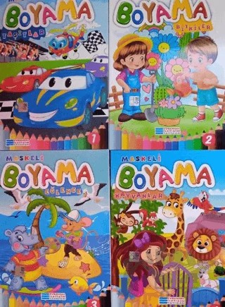 Maskeli Boyama Kitabı 4 lü Set – Kolektif – Evrensel İletişim Yayınları kitap kapağı