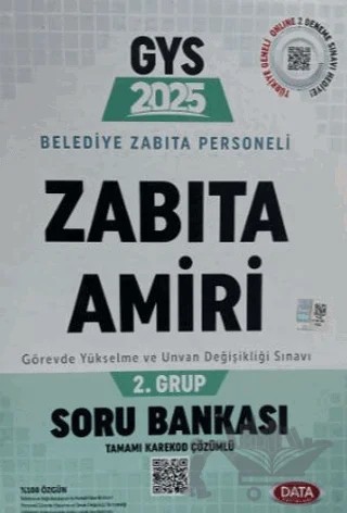 2025 Belediye Zabıta Personeli Zabıta Amiri 2. Grup Soru Bankası – Kolektif – Data Yayınları kitap kapağı