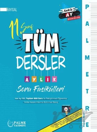 Palmetre 11. Sınıf Sayısal Tüm Dersler Aylık Çalışma Fasikülleri – Kolektif – Palme Yayınları kitap kapağı