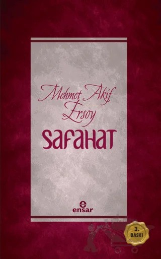 Safahat – Mehmet Âkif Ersoy – Ensar Neşriyat kitap kapağı