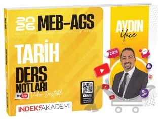 2026 MEB-AGS Akademisi Tarih Video Ders Notları – Aydın Yüce – İndeks Akademi Yayıncılık kitap kapağı
