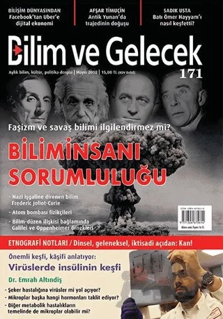 Bilim ve Gelecek Dergisi Sayı: 171 Mayıs 2018 – Bilim ve Gelecek Dergisi Yayınları kitap kapağı