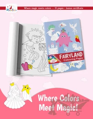 Fairyland Colouring Book! – Kolektif – MuseKids kitap kapağı