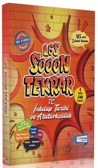 8. Sınıf LGS Sooon Tekrar T.C. İnkılap Tarihi ve Atatürkçülük – Kolektif – ONburda Yayınları kitap kapağı