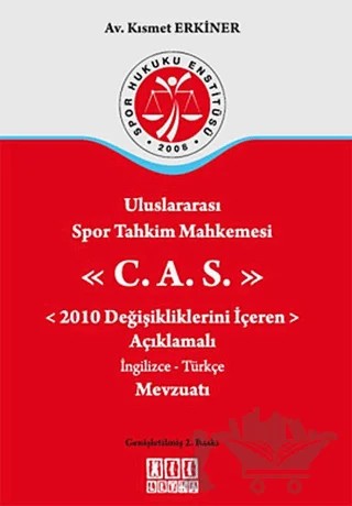 Uluslararası Spor Tahkim Mahkemesi C.A.S. – Kısmet Erkiner – On İki Levha Yayınları kitap kapağı