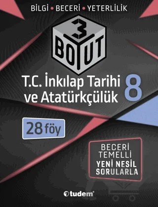8. Sınıf 3 Boyut T.C. İnkılap Tarihi ve Atatürkçülük – Kolektif – Tudem Yayınları - Bayilik kitap kapağı