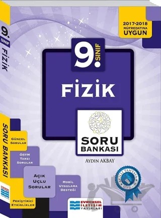 9. Sınıf Fizik Çözümlü Soru Bankası – Aydın Akbay – Evrensel İletişim Yayınları kitap kapağı
