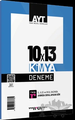 2025 AYT Kimya 10 Deneme Tamamı Video Çözümlü – Kolektif – Marka Yayınları kitap kapağı