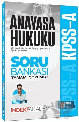 2026 KPSS A Grubu Anayasa Hukuku Soru Bankası Çözümlü – Erdal Fanid – İndeks Akademi Yayıncılık kitap kapağı