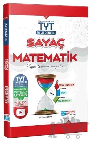 TYT Matematik Sayaç 10'lu Deneme – Ali İhsan Özkan – Evrensel İletişim Yayınları kitap kapağı