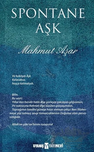 Spontane Aşk – Mahmut Aşar – Uyanış Yayınevi kitap kapağı