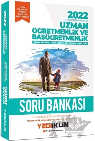 2022 MEB Uzman Öğretmenlik ve Başöğretmenlik Soru Bankası – Kolektif – Yediiklim Yayınları kitap kapağı