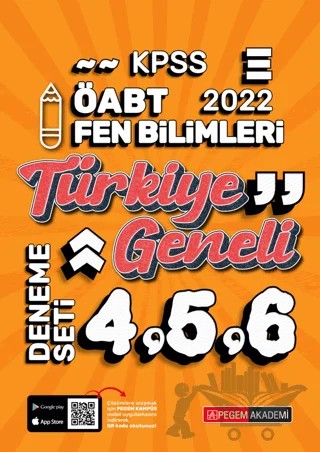 2022 KPSS ÖABT Fen Bilimleri 4-5-6 (3'lü Deneme) – Kolektif – Pegem Akademi Yayıncılık kitap kapağı