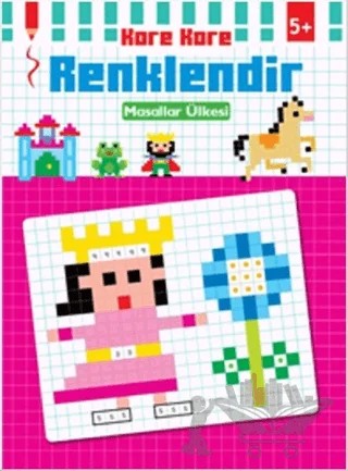 Kare Kare Renklendir - Masallar Ülkesi – Kolektif – Doğan Egmont Yayıncılık kitap kapağı