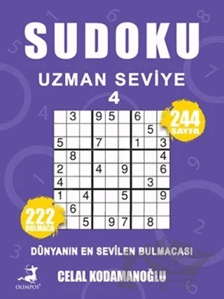 Sudoku Uzman Seviye - 4 – Celal Kodomanoğlu – Olimpos Yayınları kitap kapağı