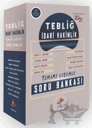 2021 İdari Hakimlik TEBLİĞ Soru Bankası Seti Çözümlü – Kolektif – Dizgi Kitap kitap kapağı