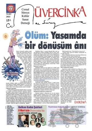 Üvercinka Dergisi Sayı: 77 Mart 2021 – Üvercinka Dergisi kitap kapağı