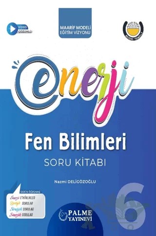 Palme 6. Sınıf Enerji Fen Bilimleri Soru Kitabı – Nazmi Deligözoğlu – Palme Yayınları kitap kapağı