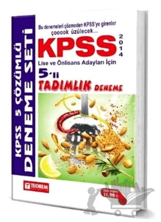 2014 KPSS Lise ve Önlisans 5`li Tadımlık Çözümlü Deneme – Kolektif – Teorem Yayıncılık kitap kapağı