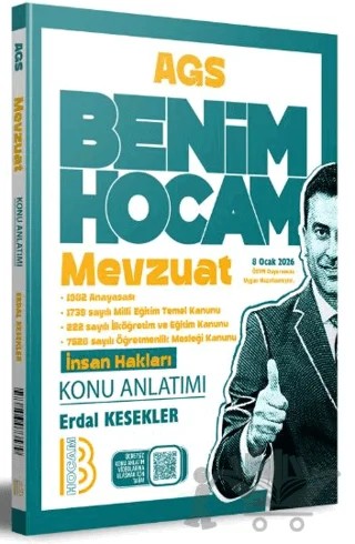 2026 KPSS AGS Mevzuat Konu Anlatımı – Erdal Kesekler – Benim Hocam Yayınları kitap kapağı