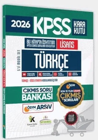 2026 FULLLisans KPSS Lisans Türkçe Kara Kutu ÖSYM Çıkmış Soru Bankası Son 15 Yıl – Kolektif – Karakutu Yayın kitap kapağı