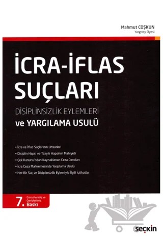 İcra - İflas Suçları – Mahmut Çoşkun – Seçkin Yayıncılık kitap kapağı