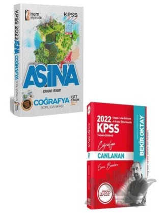 2023 KPSS Coğrafya Aşina Soru Bankası İsem Yayınları + Hangi KPSS Coğrafya Tamamı Çözümlü Soru Bankası – Kolektif – Hangi KPSS Yayınları kitap kapağı