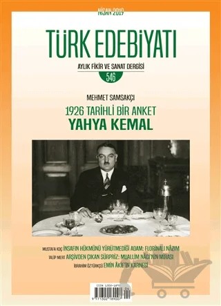 Türk Edebiyatı Aylık Fikir ve Sanat Dergisi Sayı: 546 Nisan 2019 – Türk Edebiyatı Dergisi kitap kapağı