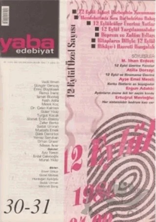 Yaba Edebiyat Dergisi Sayı: 30-31 – Yaba Dergisi Yayınları kitap kapağı