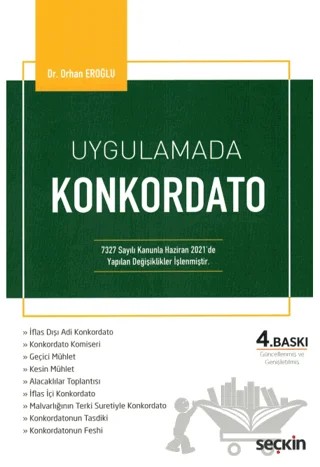 Konkordato – Orhan Eroğlu – Seçkin Yayıncılık kitap kapağı