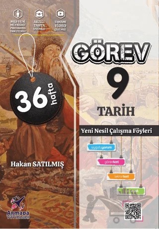 Armada Görev 9. Sınıf Tarih Yeni Nesil Çalışma Föyleri – Hakan Satılmış – Armada Yayınları kitap kapağı