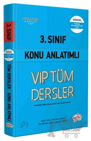 3. Sınıf VIP Tüm Dersler Konu Anlatımlı Mavi Kitap – Kolektif – Editör Yayınevi kitap kapağı