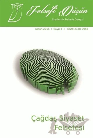 Felsefi Düşün Akademik Felsefe Dergisi Sayı: 4 - Nisan 2015 – Pinhan Yayıncılık kitap kapağı