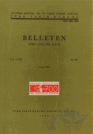 Belleten Sayı: 236 Cilt: 63 – Türk Tarih Kurumu Yayınları kitap kapağı