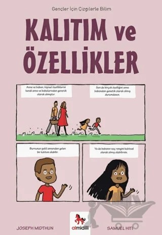 Kalıtım ve Özellikler – Gençler İçin Çizgilerle Bilim – Joseph Midthun – Almidilli kitap kapağı