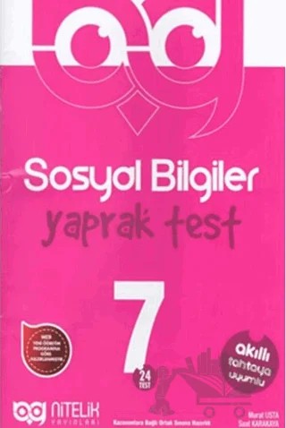 7. Sınıf Sosyal Bilgiler Yaprak Test – Murat Usta, Suat Karakaya – Nitelik Yayınları - Bayilik kitap kapağı