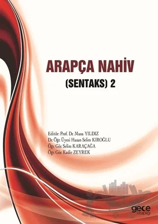 Arapça Nahiv - Sentaks 2 – Hasan Selim Kıroğlu, Kadir Zeyrek, Selim Karaçağa – Gece Kitaplığı kitap kapağı