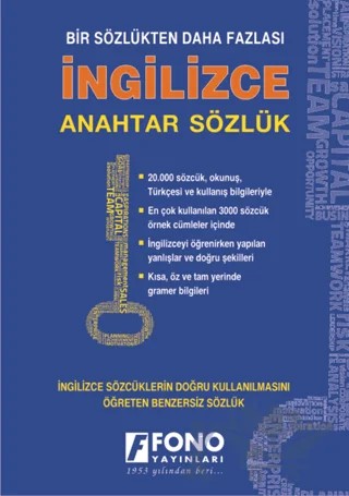 İngilizce Anahtar Sözlük – Ali Bayram, Birsen Çankaya – Fono Yayınları kitap kapağı