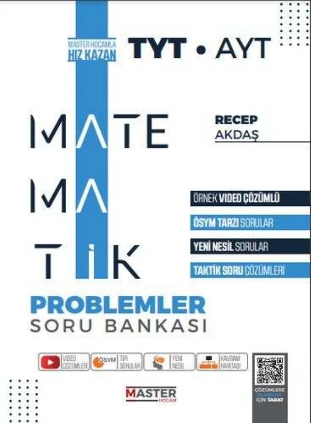 TYT - AYT - Matematik Problemler Soru Bankası – Recep Akdaş – Selçuk Üniversitesi Yayınları kitap kapağı