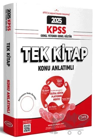 2025 KPSS Genel Yetenek - Genel Kültür Tek Kitap Konu Anlatımlı – Kolektif – Data Yayınları kitap kapağı