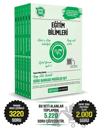 2025 KPSS Eğitim Bilimleri Tamamı Video Çözümlü Soru Bankası Modüler Seti - (6 Kitap) – Kolektif – Pegem Akademi Yayıncılık kitap kapağı
