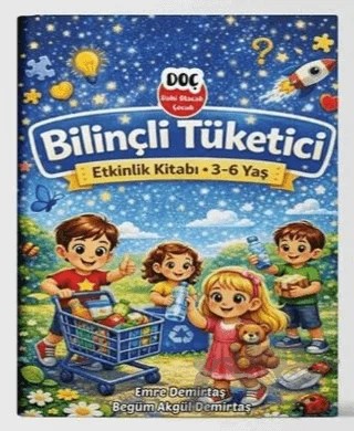 Bilinçli Tüketici - Etkinlik Kitabı 3 - 6 Yaş – Emre Demirtaş, Begüm Akgül Demirtaş – Dahi Olacak Çocuk Yayınları kitap kapağı